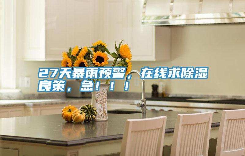 27天暴雨預(yù)警,在線求除濕良策,急!!!