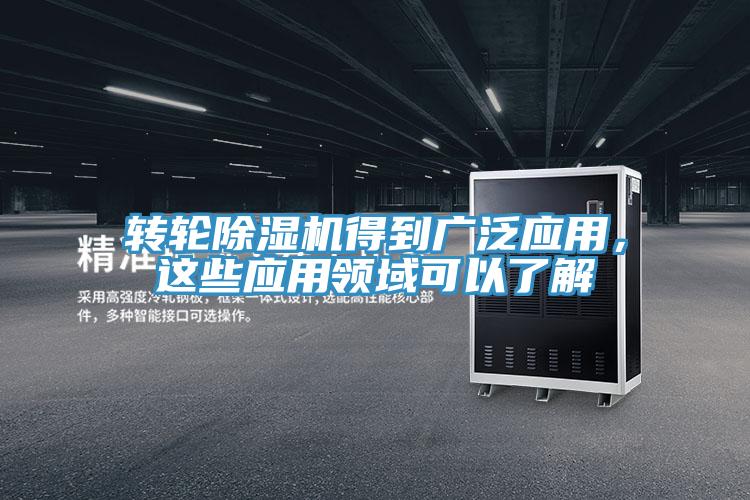 轉輪除濕機得到廣泛應用，這些應用領域可以了解