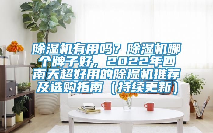 除濕機有用嗎?除濕機哪個牌子好,2022年回南天超好用的除濕機推薦及選購指南(持續更新)