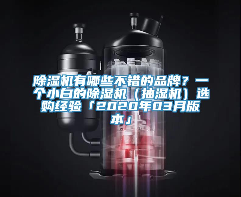 除濕機有哪些不錯的品牌？一個小白的除濕機（抽濕機）選購經驗「2020年03月版本」